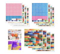 YZROHYI 12 Pièces Etiquette Autocollante Numero Couleur,Etiquettes Autocollantes Diamond Painting,Autocollant Numéroté Multicolores,Number Stickers pour Classification,Peinture Diamant Accessoires