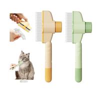 YZROHYI 2 Brosse Chien Chat,Animaux Poils Brosse de Toilettage pour Chien,Cat Hair Brush,Brosses Carde Chat Poil Long,Brosses Sous Poil Chats Court,Peigne Chiens,Peigne Anti Puces Pour Chaton