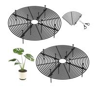 YZROHYI 2 Pièces Grille Protection Plante Chat,Protege Pot de Fleur Chat,Grille Plante Découpable,Garde-Sol pour Pot de Plantes,Cache Pot de Fleurs en Grille Pot Plastique,Protection Pot Animaux