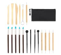 YZROHYI 20Pcs Outils Sculpture Argile,Outils Poterie,Kit Outils Argile Autodurcissante,Clay Sculpting Tools,Outils de Modelage,Kit de Poterie Adulte,Outil Céramique L'artisanat avec Sac de Rangement