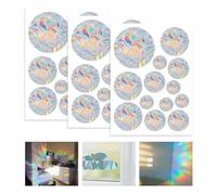 YZROHYI 39 PCS Autocollant Suncatcher Sticker Fenetre,Attrape Soleil Vitrail Sticker Vitre Arc en Ciel,Autocollant Prisme Pour Décoration,Rainbow Stickers Window,Stickers Anti Collision Oiseaux