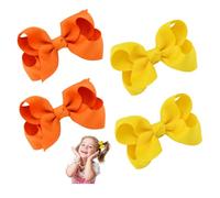 YZROHYI 4 Pièces Barettes Cheveux Fille Bebe,NœUd à Pince Cheveux Enfants,épingle à Cheveuxs Accessoires,Baby Hair Clip Antidérapant,Petite Pince à Bec de Canard,Support Barrette Bebe pour Cadeau