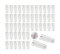 YZROHYI 50 Pièces Crochet Rideau INOX,Crochet Agrafe Rideaux pour Anneaux,Crochets Rideaux Metalliques avec 4 Dents,Curtain Hooks Metal,Galon Fronceur Crochet,Accessoires de Rideaux pour Fenêtre