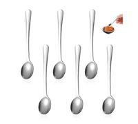 YZROHYI 6 Pezzi Mini Cuillere Inox 7.4 CM,Petite Cuillère à Épices Metal,Mini Cuilleres de Service pour Sel,Spoon a Sucre pour Café,Cuilleres Glace à Miel pour Condiments, Pots à Épices