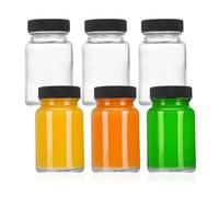 YZROHYI 6 Pièces Mini Bouteille Verre 60 ml,Petite Bouteille Shot de Jus,Ginger Shot Empty Bottles,Bouteilles Yaourt à Boire,Mignonette Vide,Miniatures vide Réutilisables Pour Pilules Santé et Whisky