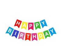 YZROHYI Bannière Joyeux Anniversaire 16x20 CM,Guirlande Fanion Happy Birthday,Guirlande Papier Joyeux Anniversaire,Banderole Happy Birthday Decoration Banner,Décoration à Suspendre Anniversaires