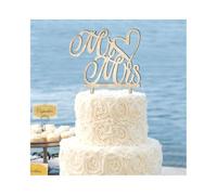 YZROHYI Deco Gateau Mariage Bois,Cake Topper Mariage,Decoration Bapteme Gateau,Accessoires de DéCoration de Gâteau en Bois Just Married,Lettres Love Topper de Gâteau Mr And Mrs pour Fête Fiançailles