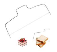 YZROHYI Diviseur Gâteau Coupe-fil Réglable, Decoupe Gateau Genoise,Coupe Genoise Patisserie,Couteau Gateau à Trancher,Coupe-gâteau en Acier Inoxydable, Trancheuses à Gâteau,Niveleuse à Gâteau 2-wire