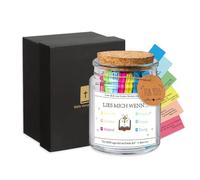 YZROHYI Pot A Verset Biblique en Allemand,Boîte à Verser Biblique avec 90 Verset Bible Allemands,Bible Verse Jar,sVerset de La Bible Dans un Verre de Prière,Cadeau Chrétien de Pâques et de Noël
