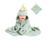YZROHYI Serviette de Bain a Capuche Bebe 80 X 80 cm,Serviette Bebe Naissance,Bath Towel Baby,Peignoir Bébé Naissance,Serviettes éponge Bébé,Drap de Bain Bebes Absorbante pour Garçon et Fille-Vert