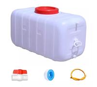 YZRXD Reservoir Eau Camping Car avec Robinet, Portable Bidon d'eau avec Poignée en Polyéthylène Alimentaire pour Camping Van Camion Extérieur(Size:80L,Color:Blanc)