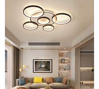 YZSJ LED Plafonnier Dimmable Plafond De Lumière Avec Télécommande 3000K-6500K Lampe De Table Moderne Métallique Lumière Acrylique Éclairage Chambre Salon Lampe Décorative Lustre Suspension,6heads