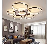 YZSJ Luminaire LED Plafonnier Moderne Dimmable Avec Télécommande Lampe De Plafond Créatif Forme Design 3000K-6500K Lustre Lumière Acrylique Plafonier Pour Cuisine Salle A Manger Bureau,D,110CM(106W)