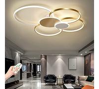 YZSJ Luminaire LED Plafonnier Moderne Dimmable Avec Télécommande Lampe De Plafond Créatif Forme Design 3000K-6500K Lustre Lumière Acrylique Plafonier Pour Cuisine Salle A Manger Bureau,C,100CM(93W)