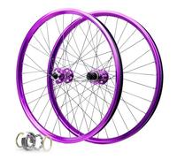 YZSMD Ensemble de Roues Purple MTB 26 27,5 29 Pouces, Frein à Disque en Alliage en Aluminium 32 Trous Rime de Roue arrière à l'essieu 142 mm pour 8-11 Speed 2150G ), Additionalwlabs