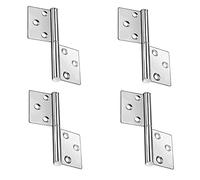 YZSZ 4 Pièces Pliable Charnière en Acier Inoxydable Paumelles Meuble Charnière en Inox charnière de levage en acier inoxydable fort et robuste pour Meubles Matériel Armoire Garde Porte Tiroir argent