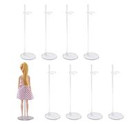 YZSZ D110130160 8 Pièces Support de Poupée Transparent Barbie en plastique Stand réglable Durable et pas facile à casser vieillir pour étagère Nounours Ultraman les Modèles Sont Fixes