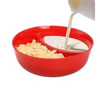 yztju Bol à céréales anti-soggy - Plat de service anti-soggy pour collation, bols à pain empilables, plaques divisées pour craquelins, sauce de plongée pour salade, ketchup, soupe