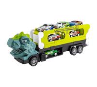 yztju Camion Dinosaure - Transport d'animaux Coulissant Et Pliable, Jouet Dinosaure, 6 Petites Voitures À Inertie, Éjection Et Déformation en Un, Jouets Créatifs pour | Jeu Pratique, Développem