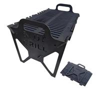 yztju Camping Fire Grill for Camping - Rack de Barbecue à Charbon de Bois Pliable, expérience de Gril Portable avec Cadre rôti Compact | Porte-Fumeurs de Voyage pour Le Salon de Patio en Plein air