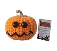 yztju Décoration en tricot - Crochet d'Halloween - Décorations d'automne rustiques faites à la main - Cet ornement au crochet est parfait pour Halloween