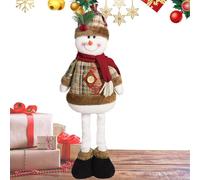 yztju Décorations de Noël Bonhomme de neige Père Noël debout Figurine de poupée de Noël extensible