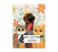 yztju Fiches D'information Pour Gardien D'animaux,Couverture Légère Antrayures Notes Multifonctionnelles,Carnet Organisé Profils et Routines Soins Animaux | pour Chien Chiot Chat Chaton en Intérieur