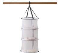 yztju Panier à Linge, Filet de séchage des vêtements - Séchoir à Linge en Maille à 3 Couches - Léger - avec Crochets pour l'intérieur et l'extérieur