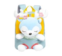 yztju Sac à dos mignon pour tout-petit | Sac à dos pour tout-petit avec de renne amovible, sac à école à petit animal, sac de voyage à collation préscolaire cadeau pour gamin