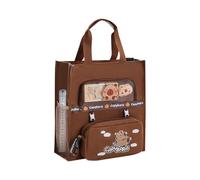 yztju Sac de transport - Sac à bandoulière écologique robuste réutilisable avec plusieurs compartiments - Sac de voyage pratique de grande capacité pour les articles de papeterie, Café, Voir