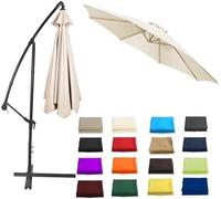 YZTTCD Housse de Rechange Pour Parasol de Terrasse Extérieure Housse Parasol, 2,3,5,7,3,5 M, 6,8 Baleines, Beige, 250cm (8,2 Pi)/6 Baleines