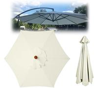 YZTTCD Toile de Rechange Pour Parasol Déporté Housses Pour Parasols de Jardin, 6/8 Baleines, Tissu de Protection Pour Parasol Déporté, Résistant À La Décoloration, Beige, 8 Baleines : 3,0 M/9,8 Pi