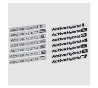 yzw6688 Voiture 3D ABS Active Hybride 1 2 3 4 5 6 7 Lettres Logo Badge Emblème Corps Coffre Autocollants Style Autocollant Compatible avec 1 2 3 4 5 6 7 Série (Color : Silver, Size : Active Hybrid 2