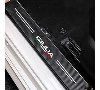 YZWDSFP 4 Pièce Protecteur de Seuil de Porte Voiture pour Alfa Romeo Giulia, Autocollants Protection Étanches en Fibre Carbone, Seuil Porte Voiture Bandes de Protection