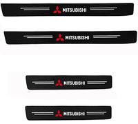 YZWDSFP 4 Pièce Protecteur de Seuil de Porte Voiture pour Mitsubishi ASX Outlander 3 XL l200 EX10, Autocollants Protection Étanches en Fibre Carbone, Seuil Porte Voiture Bandes de Protection