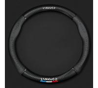 YZWDSFP Couvre Volant en Cuir for LYNK&CO 01 New Energy, Respirant et Antidérapant Confortable Protection Volant Voiture, élastique Professionnel Housse Volant Voiture,Black-O