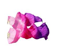 YZWHKJ Fan Veil Soie Eventails de Danse du Ventre en Soie Danse Véritable/Rayonne Éventails Main Gauche + Droite 150/180 * 90 cm(19,230x90cm Real Silk)