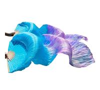 YZWHKJ Fan Veil Soie Éventails de Danse du Ventre en Soie, Imitation, Main Gauche et Droite, 150/180x90 Cm(5,120x90cm Real Silk)