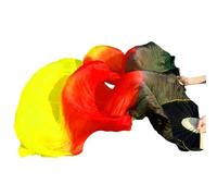 YZWHKJ Fan Veil Soie Paire d'éventails de Danse du Ventre en Voile Soie qualité féminine(Color-1,XL-230cm-1pair(2pcs))