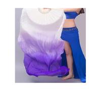 YZWHKJ Fan Veil Soie Voiles d'éventail de Danse du Ventre for Femmes, 1 Paire, dégradé Couleurs, Accessoires d'entraînement for Danseuses, 120 cm/150 cm/180 cm(As picture-21,150cm Polyester Fan)