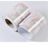 YZWHKJ Frise Murale Adhesives Autocollant mural de plinthe étanche pratique Film décoratif Taille auto-adhésive Ligne séjour en marbre Papier peint Borders(Marble Light Pink,5mx10cm)