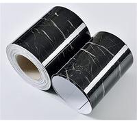 YZWHKJ Frise Murale Adhesives Autocollant mural de plinthe étanche pratique Film décoratif Taille auto-adhésive Ligne séjour en marbre Papier peint Borders(Marble Jazz Black,10mx10cm)