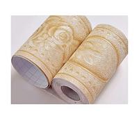 YZWHKJ Frise Murale Adhesives Stickers muraux décoratifs autocollant de plinthes rétro salle bain chambre auto-adhésive papier peint imperméable épaissir les décalcomanies(10202)