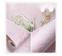 YZWHKJ Papier Peint Intissé Papier peint intissé floqué damassé 3D, style européen, autocollant, for décoration de maison, salon, chambre à coucher(ZZ19010,3.0mX0.53m 17 sq.ft)
