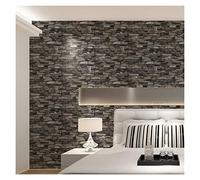 YZWHKJ Papier Peint Intissé Rouge, Gris Vintage Rustic Brique Pierre Papier peint Rouleau Salon Chambre restaurant fond Loft 3d mur(WP63103)