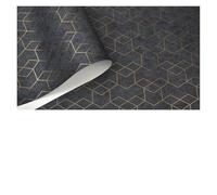 YZWHKJ Papier Peint Intissé Rouleau de papier peint géométrique de luxe gris foncé, papier peint noir et gris, design moderne, chambre à coucher, salon, arrière-plan, décoration d'intérieur(P02202)
