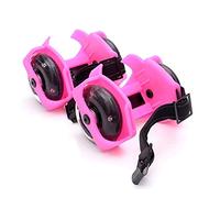 YZWHKJ Roues de Skateboard Patinage Roller coloré Clignotant Chaussures Whirlwind poulie Flash Roue Talon réglable de Patin à roulettes Lumière for Fille Enfants(Pink)