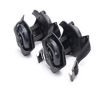 YZWHKJ Roues de Skateboard Patinage Roller coloré Clignotant Chaussures Whirlwind poulie Flash Roue Talon réglable de Patin à roulettes Lumière for Fille Enfants(Black)