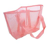 YZWHKJ Sac de Plage Femme Sac À Dos Maille for Femmes, Trousse Maquillage Cosmétique Serviette Bain, Grands Sacs Plage,Sacs Rangement Portables D'extérieur Imperméables(Light Pink)