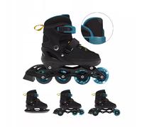 SPOKEY QUATTRO Lot de 4 patins à roulettes, patins à roulettes, patins à glace réglables | pour enfants et adolescents | Rollers en ligne transformables en patins à roulettes | Pointures : 30-33,